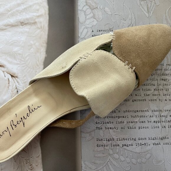 HENRY BEGUELIN Suede Leather Slip On Flats: Size 39 (US 8.5) Excellent Condition - Picture 3 of 8